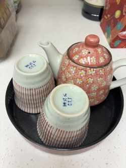 Pink Floral Tea Set