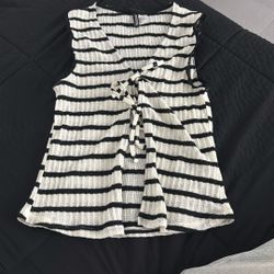 Black And White Striped Top