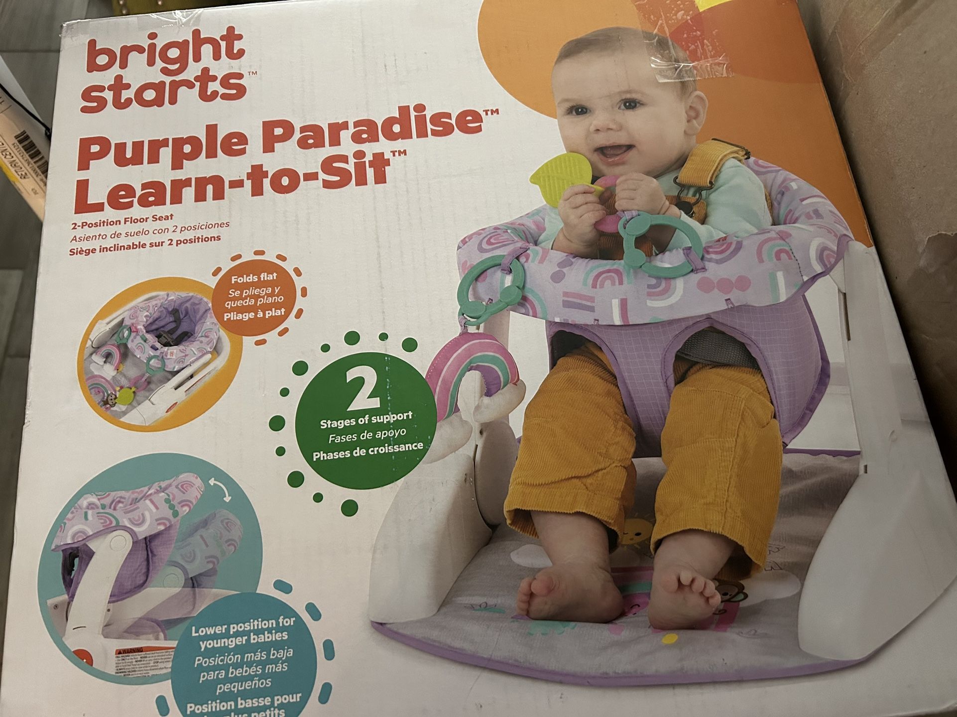 Brights Starts Purple Paradise Learn-to-Sit Ages 4 To 12 Months