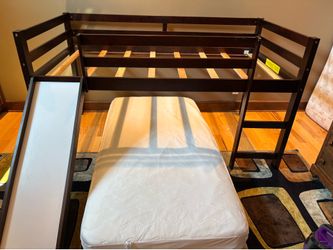 Elevated Children’s Bed with Slide