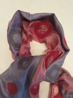 New! Beautiful silk scarf! Hand made
