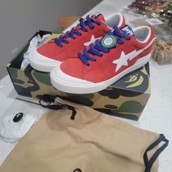 A Bathing Ape Mad Sta Red Shoes