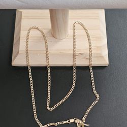 14k Gold Two Tone Necklace 22 Inch