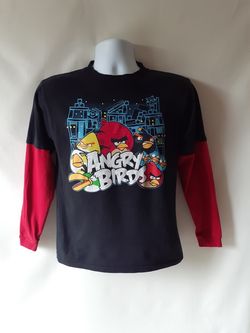 Angry Birds boys black/red long-sleeve t-shirt size XL