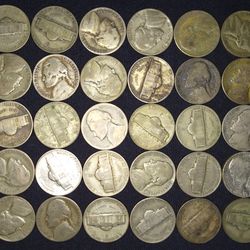 35% Silver Wartime Nickel Roll of 40