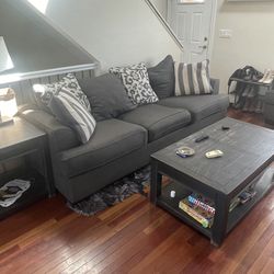 Levon Charcoal Living Room Set