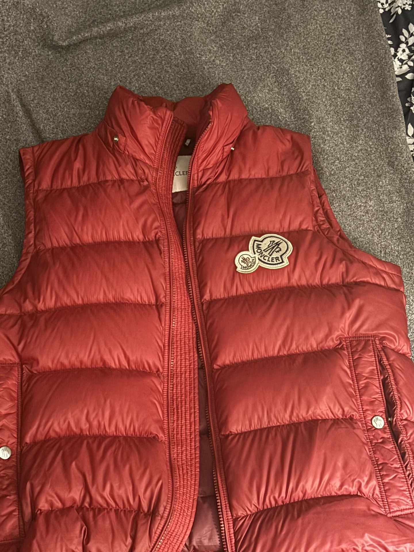 Double logo Red Moncler vest