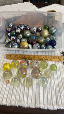 Vintage and contemporary glass marble collection