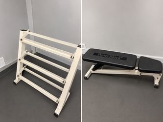 PowerBlock Weight Rack + Workout Bench