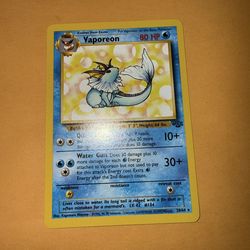 Vaporeon 28/64, Jungle Set, Pokémon TCG, WOTC Vintage 1999, Non Holo Rare