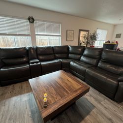 Wylder leather Sectional Couch