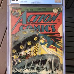 Action Comics #90 (1945) CGC 2.0 — Jack Burnley & Stan Kaye Submarine Cover