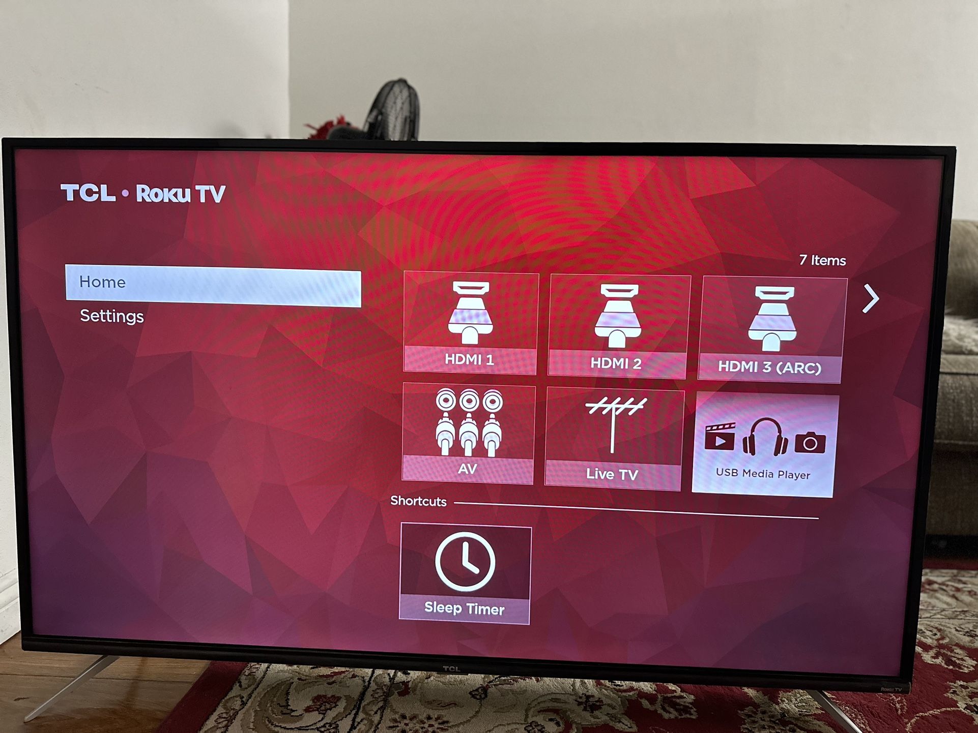 TCL 55” Smart Roku TV - For Parts ( Screen flickers )