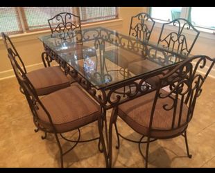 Heavy metal table and chairs