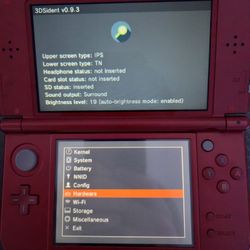 New 3ds XL RED USA TOP IPS WITH BOX