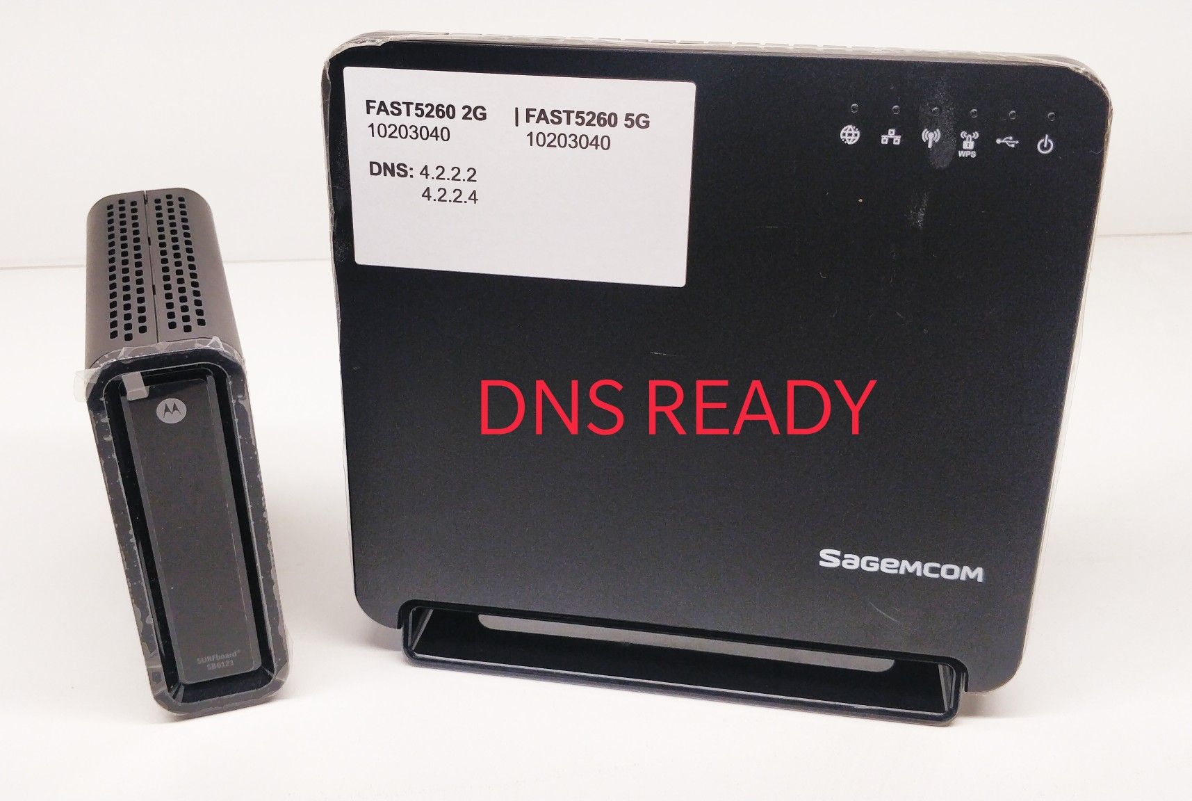 SB6121 + fast5260 AC router combo - DNS READY!