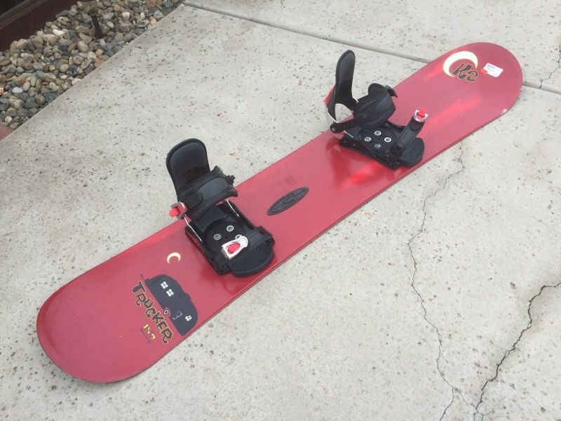 K2 Trucker 159cm Wide Snowboard w/Heelside Large bindings