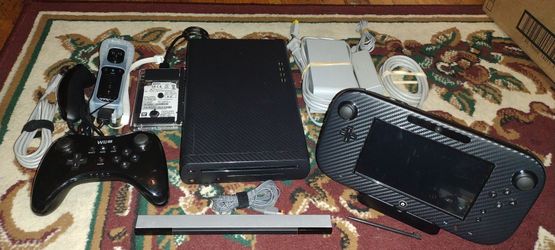 NINTENDO WII U 500GB HARD DRIVE CUSTOM SYSTEM 32GB SD CARD CONSOLE WITH 80 GAMES