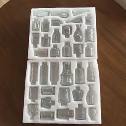 36 Small Clear Glass Flower Bud Vases Vintage Style 