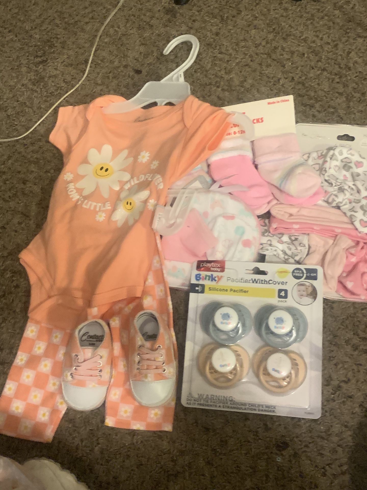 Two Bags Of Baby girl, clothes and other baby girl items
