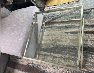 Glass coffee table