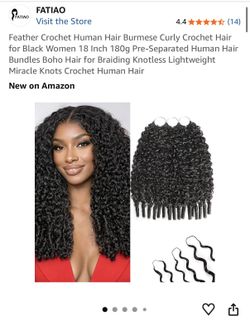 Brand New : Human Hair Burmese Curly Crochet Hair
