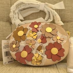 Gorgeous Rare Michael Kors Floral Applique Ginny Medium Messenger 30S7GFLM8U