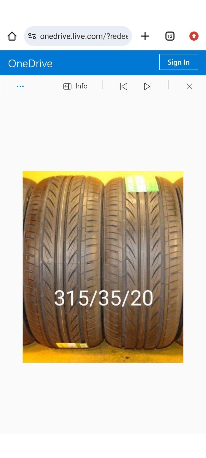 2 New Tires For Sale 315/35/20 We Service Motorcycle Tires