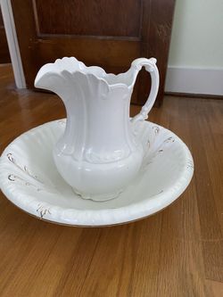 Antique Pitcher & Bowl 