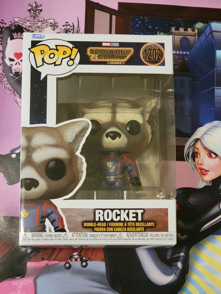 Funko Pop! Rocket #1202 (damaged box read description) 🌋🚢🌋