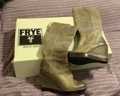 Frye Boots, Leather, Wedge