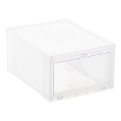 The Container Store Drop-Front Shoe Boxes, Translucent