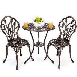 NEW Cast Aluminum Patio Table Chairs Set
