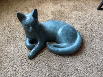 Vintage Resin Cat Sculpture