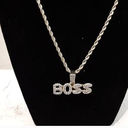 14k Gold-plated CZ Pendant With 24 Inch Necklace BOGO Free