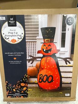 Pre-Lit Pop-Up Pumpkin Pal 5ft tall