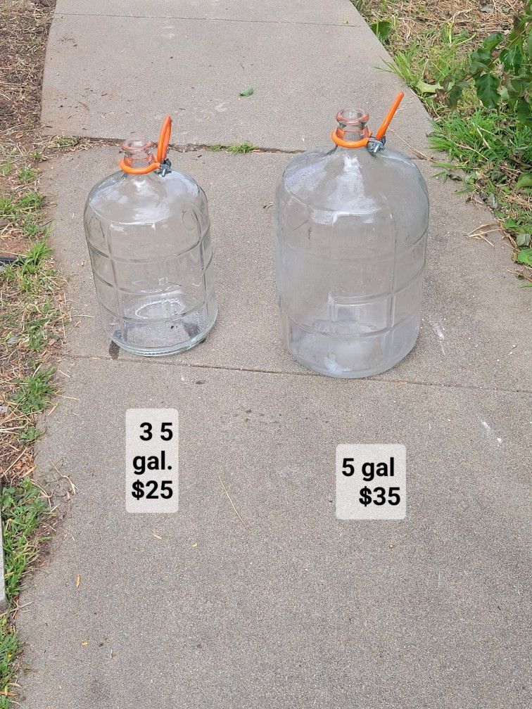 Glass Carboys Water Bottles Home Brew W/ Handles