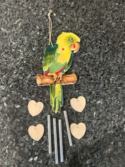 Ceramic Amazon Parrot Wind Chime