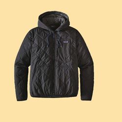 Brand New MEN'S  PATAGONIA DIAMOND QUILTED BOMBER HOODED JACKET 