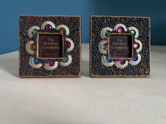 Bombay Company 2” x 2” Hand-Beaded Picture Frames