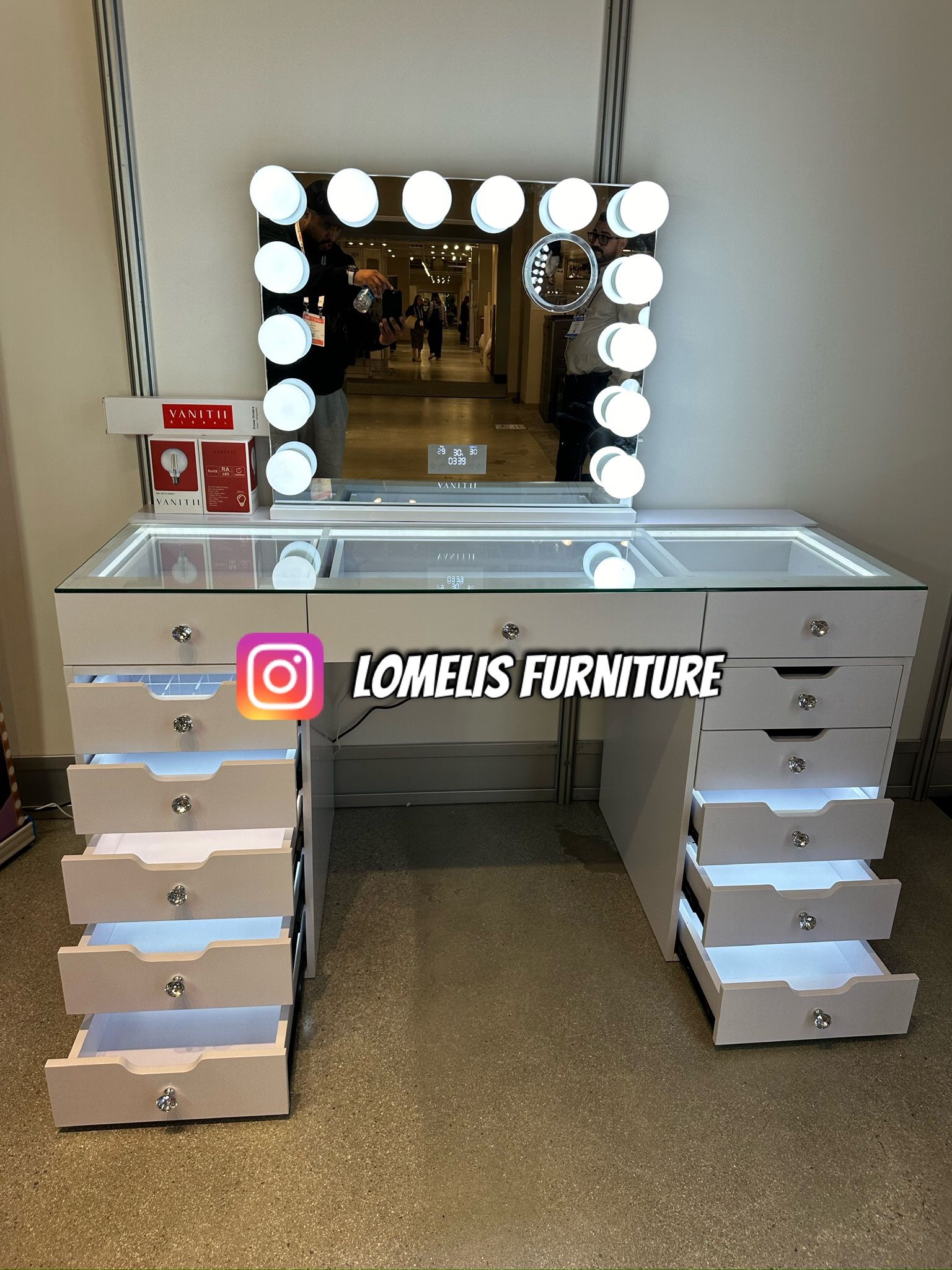 Complete LED Vanity W. Hollywood Mirror