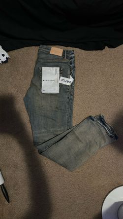 Purple jeans indigo oil repair