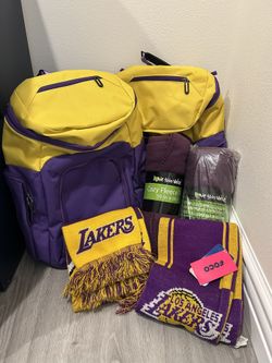 Set Of 2 Lakers Camping Backpack Set