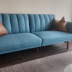 Novogratz Brittany Futon, Light Blue