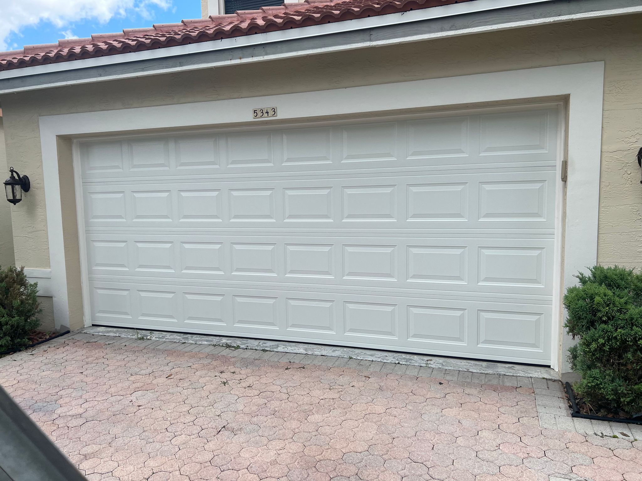 SALE! White 2-Car Garage Door 16x7 – FREE Install & Hurricane Rated