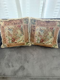 Beautiful vintage tapestry pillows $100
