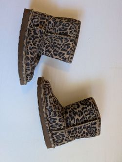 Kids Leopard Print Ankle Boots