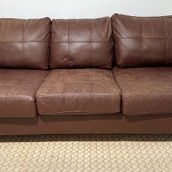 Leather Sleeper Sofa Bed 