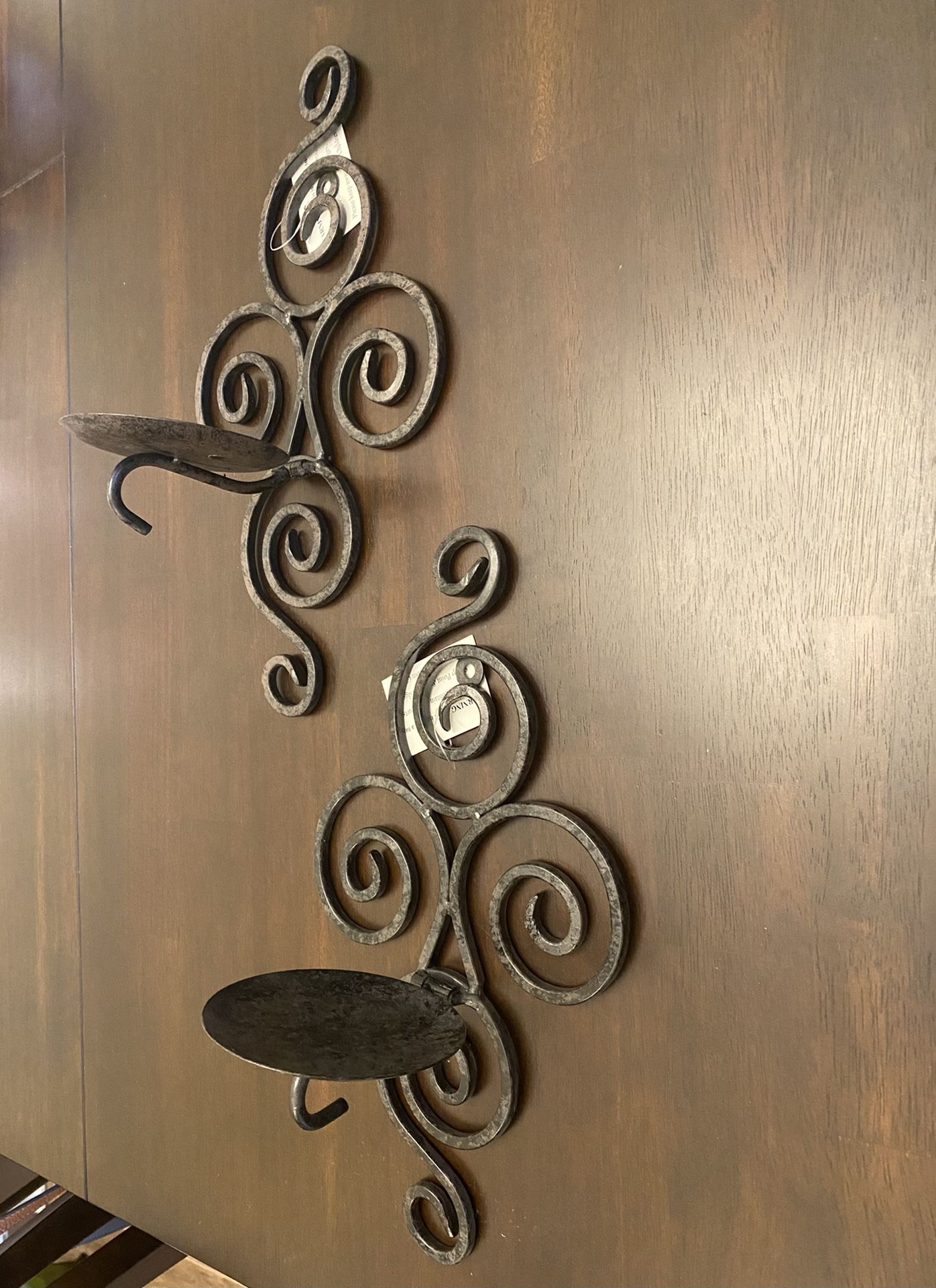 2 New wrought iron wall sconces