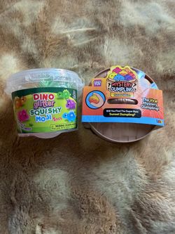 Dumpling RMS & Dino Glitter Squishy Moji